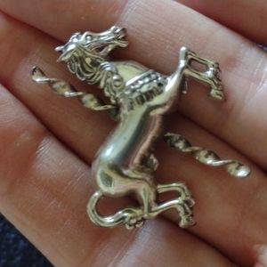 Sterling Carousel Horse Pin